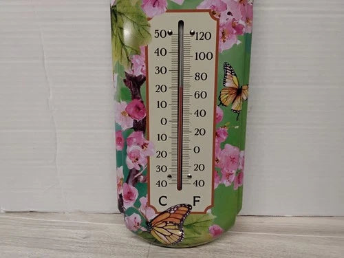 Monarch Butterfly Metal Outdoor Thermometer