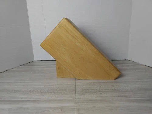 8 Slot Wooden Knife Storage Block With Square Accessory Hole