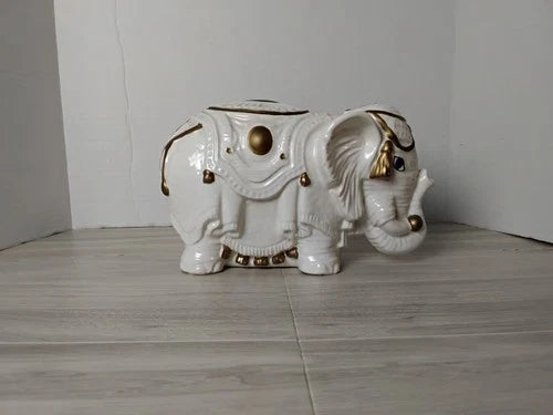 Ceramic Elephant Figurine With Date! 1/18/78