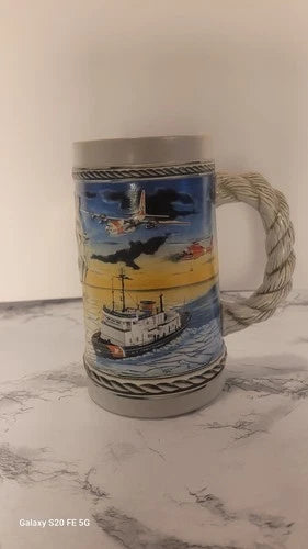 1996 Budweiser Military Series Coast Guard Stein with Box & Certificate