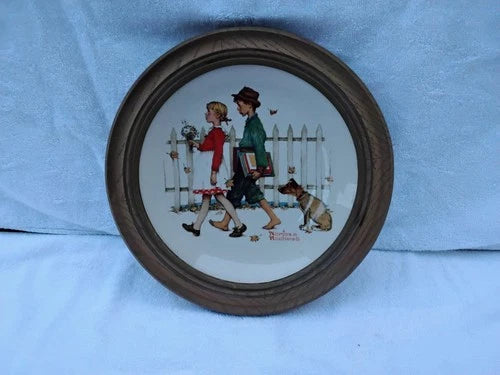 1972 Four Seasons Norman Rockwell Wall Plaque Plates