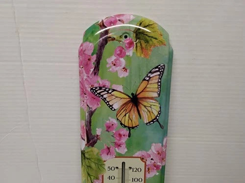 Monarch Butterfly Metal Outdoor Thermometer
