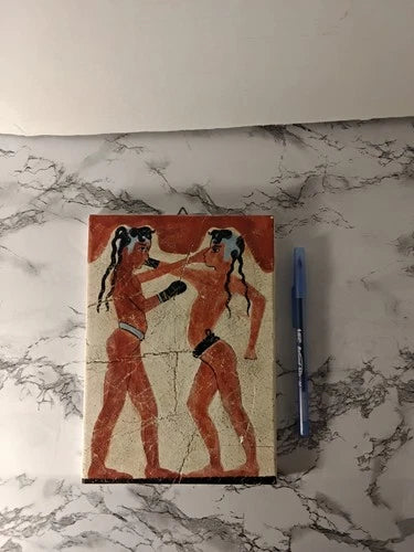 Akrotiri Boxer Fresco (AKA  "Boxing Children") Souvenir Wall Plaque