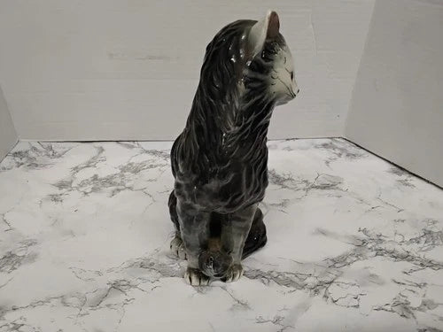 Vintage MCM Wales Japan Ceramic Cat Statue Figurine