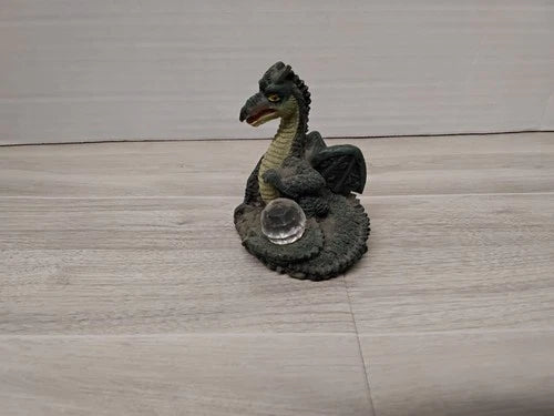 Collectible Ceramatic World 2000 Green Dragon Figurine
