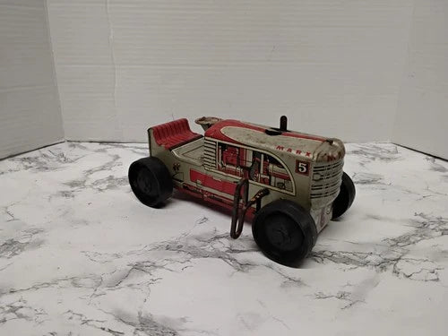 Vintage 1950s Marx #5 Tin Litho Wind Up Tractor Toy