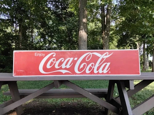 Vintage 1970s 3 Sided Coca Cola Sign