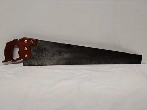 Antique Henry Disston & Sons D-8 Handsaw, Let-In Handle, C. 1890s-1920