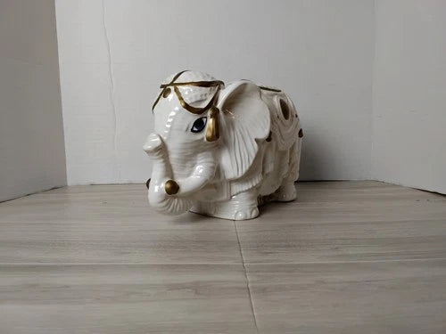 Ceramic Elephant Figurine With Date! 1/18/78