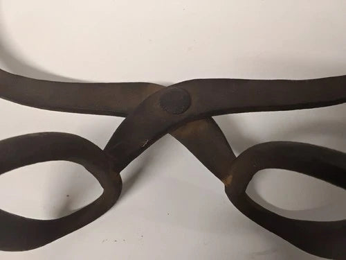 Antique Hand-Forged Iron Ice Tongs – Primitive Folk Art Decor